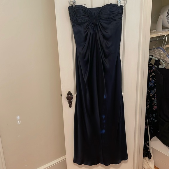 Laundry by Design Navy Silk Gown - Picture 1 of 3